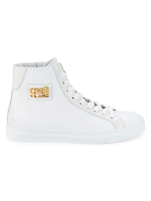 cavalli CLASS High Top Leather Sneakers